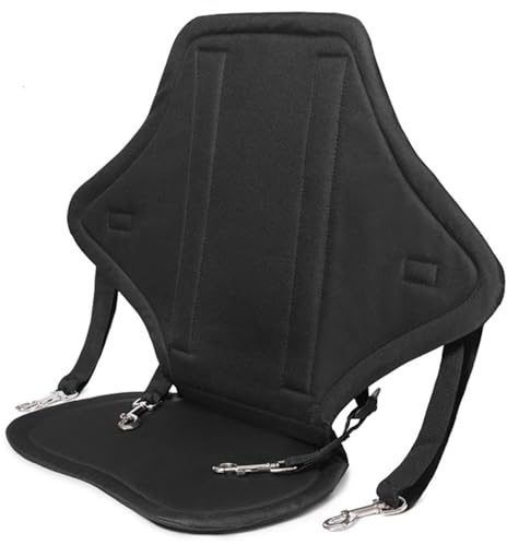 HoveeLuty Asiento de Kayak con Respaldo de Nailon Ajustable para Tabla de Remo o Canoa, con Ganchos a presión y Bolsa de Almacenamiento, Accesorios de Kayak Reutilizables y Desmontables.