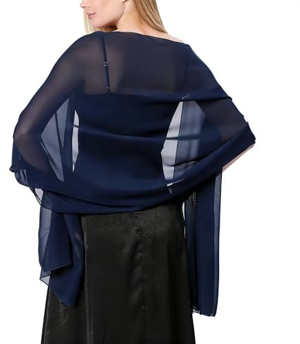 flintronic Chiffong dam, elegant halsduk, sidenmjuk chiffong hijab, sheer chiffongdukar och sjalar för aftonklänningar, premium polyester