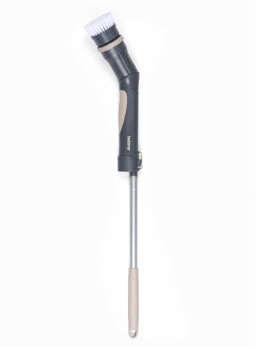 Beldray Power Scrubber Flex Cepillo Limpieza inalámbrico Cabezal oscilante | Mango extensible, 1 m alcance extra, convierte en modelo mano, hasta 90 min autonomía, 3 cepillos + almohadilla