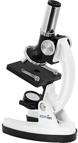 Zoomion Panorama Mikroskop Set | ideal für kleine Entdecker | 900-facher Zoom | 28-teiliger Experimentierkasten | Inklusive Präparaten, Mikroskopierbesteck UVM.