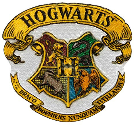 Mono Quick - Harry Potter Hogwarts Applikationen, Bügelbild Aufkleber Patch, Gryffindor Slytherin Hufflepuff Ravenclaw (18069 - Hogwarts)