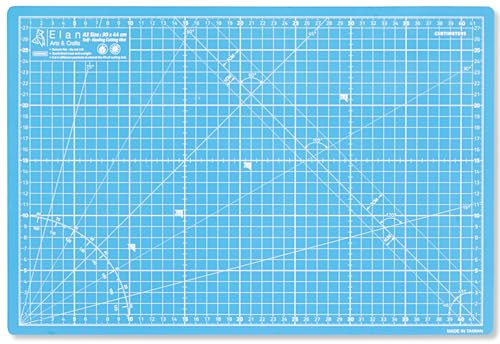 Elan Schneidematte A3 Blau, 5-lagige Schneidematte 30x44 Selbstheilend, Bastelunterlage Schnittfest A3, Cutting Mat 30x44, Schneideunterlage Basteln