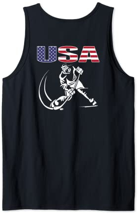 America Ice Hockey Fans Jersey USA Flag Support Hockey Team Tank Top