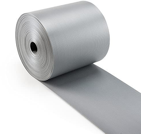 Seiletech.de Tiras de protección visual, gris, 19 cm x 35 m, 450 g/m², +20 clips, lámina para vallas, protección visual, material de jardín, estabilización UV, resistente al desgarro, rollo de PVC