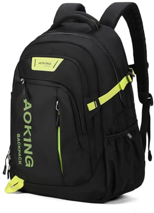 Aoking,serie SN57605,mochila escolar,mochila urbana y de negocios,30L,para portátiles de hasta 17,impermeable,Opción(SN57605-7B):Sistema elástico y de resorte
