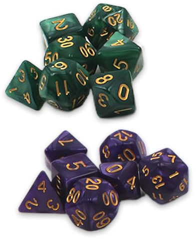Dados Poliedricos,14 Dados de rol Poliédrico Juego Completo de Dados Poliédricos,Reutilizable Dados DND Table Games para Dungeons and Dragons DND RPG