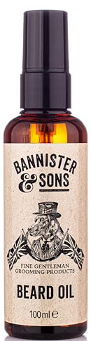 Bannister & Sons Mild Spicy Citrus Beard Oil - Nourishes Skin with Sweet Almond and Jojoba