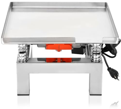 35×35cm Concrete Vibration Table, 110V Small Vibrating Test Bench Stainless Steel 44 lbs for reducing material gaps and increasing concrete compactness