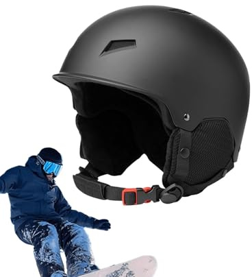 Cascos para Adultos, Casco de Snowboard para Mujeres | Casco de Casco Deportivo de Nieve Absorbiendo Choques,Protector de Patinaje de Protección Caliente para Esquí de Bicicleta