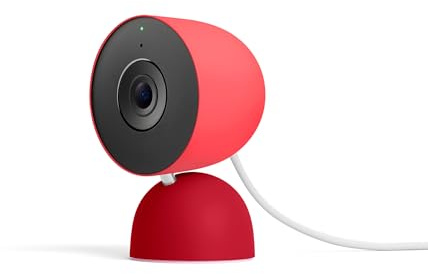 Google Nest Cam Indoor (Wired, 3rd Gen) - Security Camera with 2K Video and Gemini, Night Vision, 2-Way Audio, Works with Google Home - 2025 Model - Berry