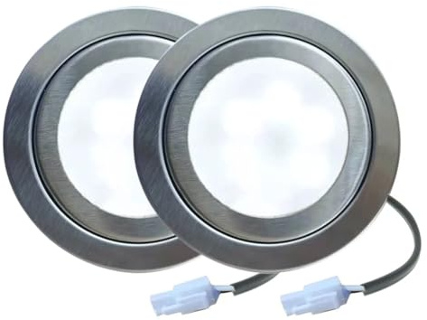 eufeifeiegds Lot de 2 ampoules LED for hotte cuisine, 12 V AC DC, 68 mm, 1,5 W, connecteur EL SM, éclairage for cuisinière, armoire, placard(White 6000K,With EL Connector)