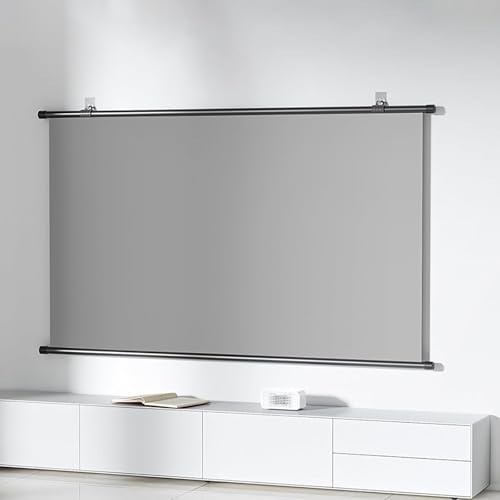 60/72 Portable 4K Full HD Roll-Up Projector Screen | 2.8 Gain | Perfect for Office Presentations Classrooms Home Theater & Movie Nights (4:3 Aspect Ratio)