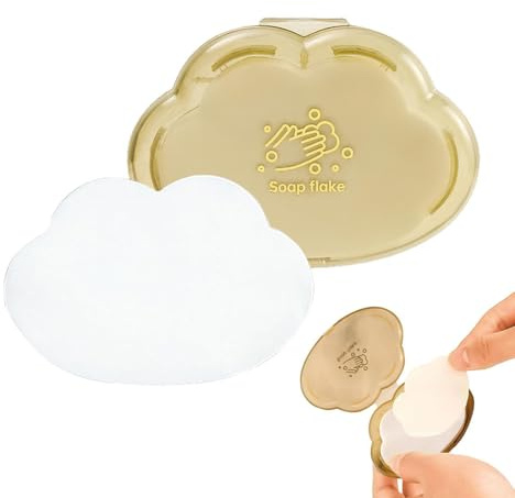 Handtvålpapper - bärbart biologiskt nedbrytbart, tvålflingor, 50 st Resor | tvättlakan | Mild hudvänlig upplösbar rengöring för utomhuscamping Fotvandring Gym Backpacking Adventure