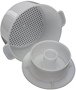 WoodBi Moule à Fromage de qualité supérieure Avec couvercle à Pression. Cylindre de Pression. Pour Fromage jusqu'à 1,2 kg. P = 150 mm, h = 70 mm. Paroi épaisse et Stable - adapté à UNE, 3 Käseformen