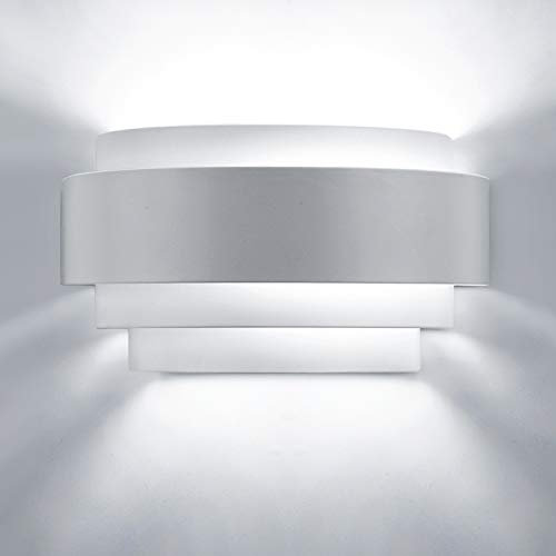 Glighone LED Wall Lights for Living Room Indoor Up and Down Wall Lamp Modern Wall Sconce Lighting White Wall Light for Hallway Bedroom Corridor, Cool White (Bulb Include)