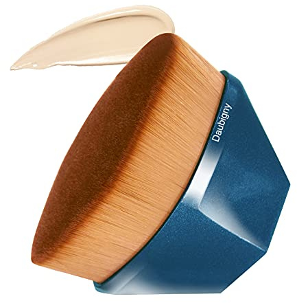 Daubigny Perfect Makeup Brush for Face Blush Foundation Brush for Blending Liquid, Cream or Flawless Powder Cosmetics with Protective Case (Blue)