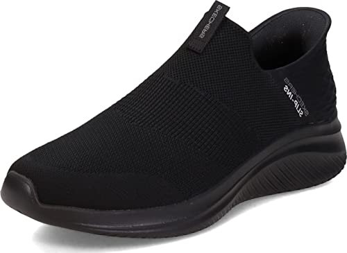 Skechers Herren Ultra Flex 3.0 Smooth Step sneakers,sports shoes, Black Knit Trim, 48.5 EU