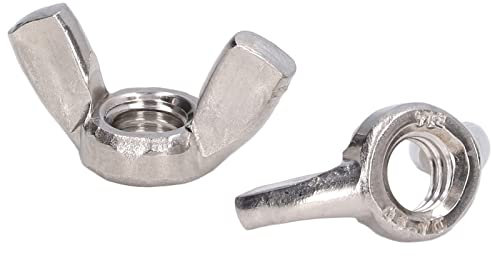 Flügelmuttern Edelstahl M6, 50 Stück Schmetterlingsmutter Gewindemutter Schraubenmutter Wing Nut Mutter Flügelmutter 304 Befestigungsteile Handdrehung Ohr Anziehen Schrauben