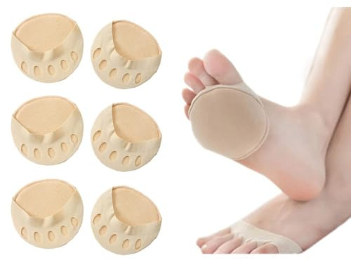 Metatarsa Foot Pads for Ball of Foot (3pairs),Reusable Foot Cushions for Balls of feet,feetcare Pads for Women,Foot Support/Protectors/Relief,Party Shoe/high Heels Cushion Pads,Non-Slip,5 Toes Socks.