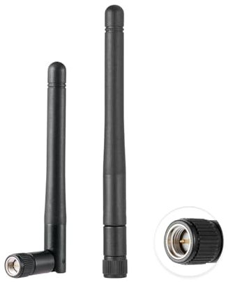 Vecys 2PCS Doble Banda WiFi Antena 2.4GHz 5GHz 5.8GHz Antena 3dBi MIMO SMA Macho Antena para WiFi Router Tarjeta LAN Inalámbrica Tarjeta PCIe Router Video Vigilancia Monitor