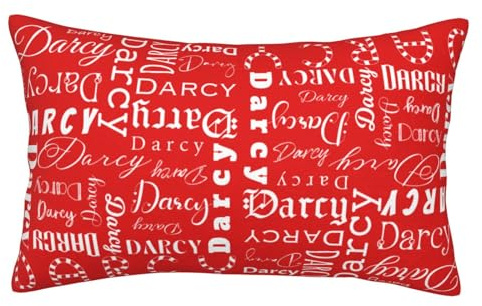 Disosm Custom Name Pillow Cover for Bed & Sofa - 14x20 (50x35cm) Personalized Name Cushion Case for Mom, Kids, Lovers - Perfect for Christmas, Birthday & Housewarming Gifts
