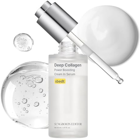 SUNGBOON EDITOR Deep Collagen Serum | 5% Volufiline + 58% Low Molecular Collagen + 2% Niacinamide | Hydrating & Smoothing Face Serum | Korean Skincare, 1.01 fl oz | Gifts for Women