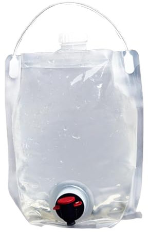 Tragbar Wasserbeutel 5,5 L Wasserkanister Faltbar Mit Hahn, Camping Wassersack Mit Griff, Weinbeutel Mit Wasserhahn, Auslaufsicherer Wasserbehälter Aufbewahrungstasche Für Camping, Wandern, Picknick