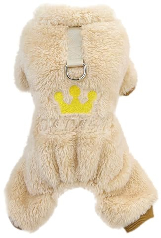 Izefia Ropa de Suéter para Perros Sudadera de Lana para Invierno Cálida 4 Piernas Mono Pijamas Suéter de Princesa Heredera para Perro Pequeño Gato Mediano