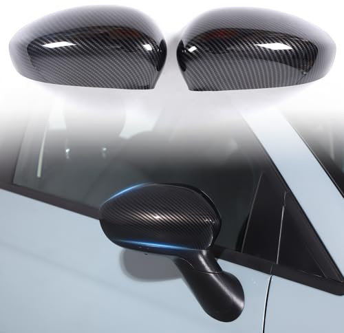 1 par de tapas de espejo retrovisor lateral de coche para Fiat 500 2016-2024, cubierta de lluvia para espejo retrovisor de coche, protector de carcasa de espejo lateral de puerta, accesorios