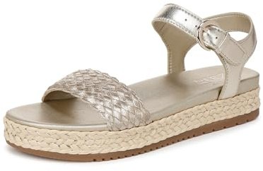 Naturalizer Womens Neila Sandal Champagne Metallic 7 W