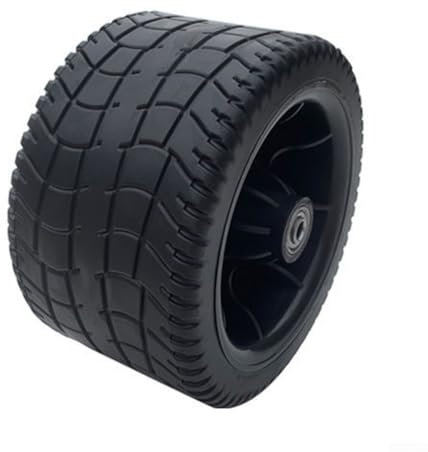 Besttoolifes 8 Inch PU Replacement Utility Wheel for Camping Cart Shopping Trolley Beach Wagon Mute Wheel Large Tire Bearing 0.8 Inner Diameter Wheelbase 8.5cm Black(10cm)