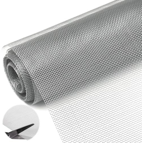 Tutamaz Drahtgitter Feinmaschig 1mm Maschenweite 40cm x 2m, maschendraht, Hasengitter Drahtgitter, Filtersieb Wühlmausgitter, Hasendraht Feinmaschig Metallgitter für Garten Mäuse Insekten