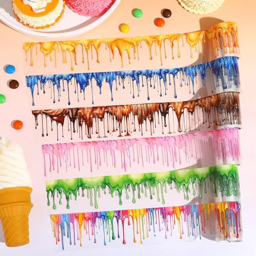 Scrapbooking Stickers set, 6 rullar bullet journal tillbehör klistermärken, Jam Themed PET Washi Tape estetiska klistermärken, dekorativa för journalingtillbehör, fotoalbum, anteckningsbok,