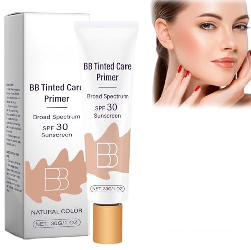 30g BB Cream Tinted Moisturiser With SPF,BB Tinted Moisturiser Spf30+,Light BB Cream,Tinted Moisturiser Face Women,Color Correcting Cover Blemishes