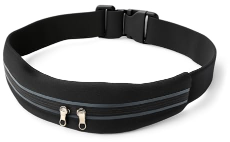 Vidsmow Ceinture de Course Homme Femme Sac de Course Étanche avec Bandes Réfléchissantes