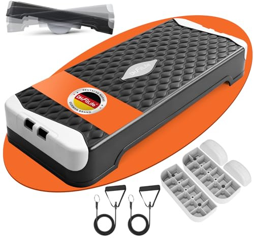 DH FitLife Stepper Für Zuhause | Verstellbares Steppbrett 10/15 cm | Aerobic Stepbenches & Step Up Brett mit Balance-Training | Trittstufe Für Stepper Fitness & Koordinationstraining