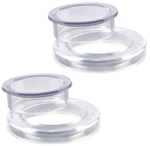 Temeemeg Juego de Tapones de Anillo para Agujero de sombrilla, Cubierta de Tapa de Anillo de Silicona para sombrilla de Mesa de Patio para Tienda de jardín, translúcido, 2 uds.