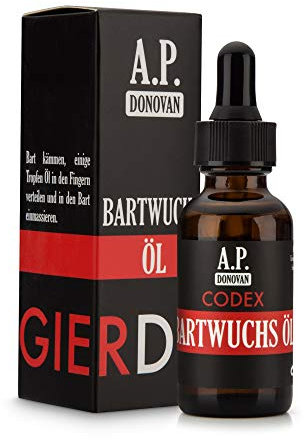 A.P. Donovan – Bartwuchsöl | Bartwuchsmittel für Männer | Öl zur Förderung des Bartwuchs | 30ml | CODEX Bartpflege-Serie