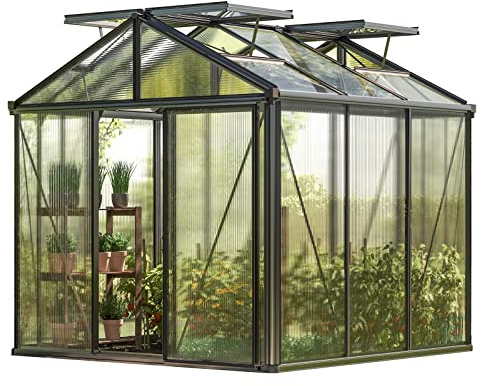 GFP Serra Diamas 21 Light 235 x 235 cm, lastre a doppia parete spesse 12 mm, colore antracite