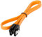 POPPSTAR 1x Cable de datos flexible de 0,5m Sata 3 HDD SDD, enchufes rectos, hasta 6 GB/s, naranja