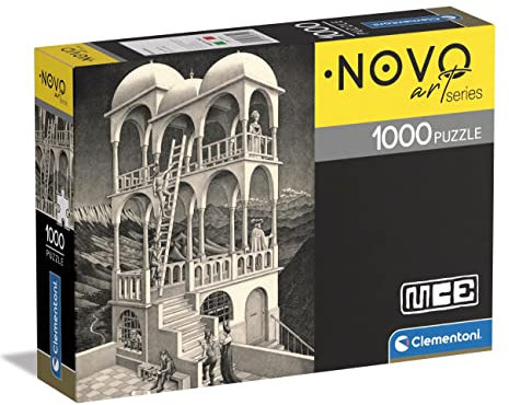 Clementoni - 39754 - Modern Museum Collection M. C. Escher, Belvedere - Jigsaw Puzzle 1000 Pieces, Jigsaw Puzzle For Adults - Made In Italy