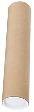 perfk Tubes d'expédition en carton de qualité, multi-usages, 50 cm, Diamètre intérieur 50 mm, Épaisseur 3 mm, Embouts pratiques, Gain de place, Idéal pour documents, photos, affiches, graphiques, etc.