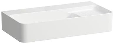 LAUFEN VAL Waschtisch COMPACT, ohne Hahnloch, ohne Überlauf, 600x315mm, semi-trockener Bereich rechts, H8152857571421, Farbe: weiss matt