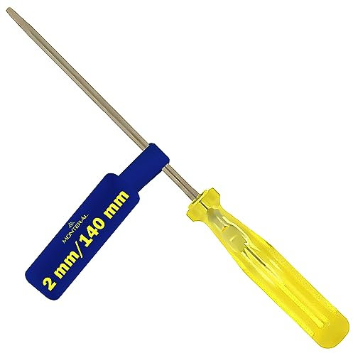 Cacciavite a Taglio - in Acciaio - 2 mm / 140 mm - Garanzia di 10 Anni - MONTERAL