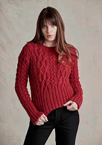 Wendy Aran Knitting Pattern for Ladies Cropped Cable Knit Sweater Jumper (6157)