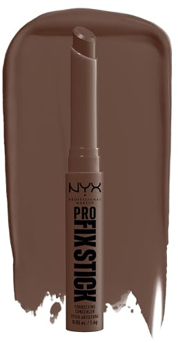 NYX Professional Makeup Concealer Correcting Stick Pro Fix 12H Deep Walnut | With Hyaluronic Acid, Covers Blemishes, Dark Spots, Discolouration, 12H Wear, Vegan Formula, Pro Fix Stick, Correcting