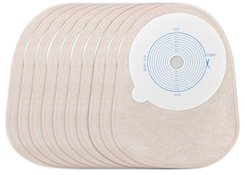 One-Piece Closed Colostomy Bags 30PCS,15mm-65mm Cut-to-Fit,One Piece ostomy Disposable Pouch Ostomy Supplies for Ileostomy C001,Travel Backup