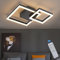 SEATAIN LED Deckenlamape Schlafzimmer lampe, Modern schwarz Geometrisch Deckenleuchte, 30W 40cm 3000lm 3000-6000K mit Fernbedienung Stufenlos Dimmbar, 3W Nachtlicht, Memory-Funktion