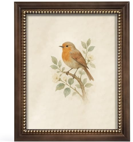 Afuly Trä Fotoram 20x25 Vintage Guld Brun Pärlor Bild Stor Klassisk Skrivbord Vägg Dekoration Flytt Födelsedag Present Till Kvinnor Vänner Familj Par