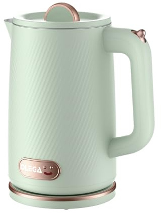 1800W Electric Kettles: OLEGA 1.8L Large Hot Water Kettle, Fast Boiling Water Boiler Electric Tea Kettle Teapot, BPA-Free 304 Stainless Steel Electric Teapot for Coffee (Green)